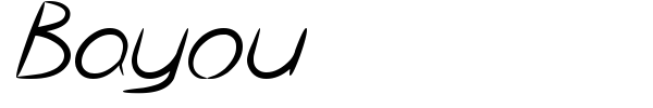 Bayou font