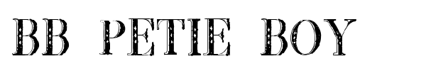 BB Petie Boy font preview