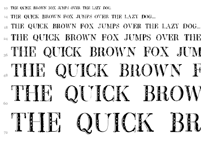 BB Petie Boy font waterfall