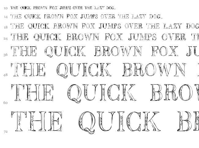 BB Petie Boy font waterfall