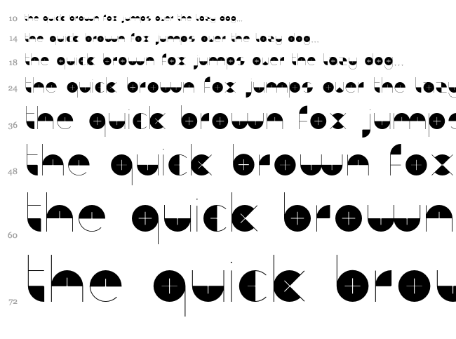 BD Algebra font waterfall