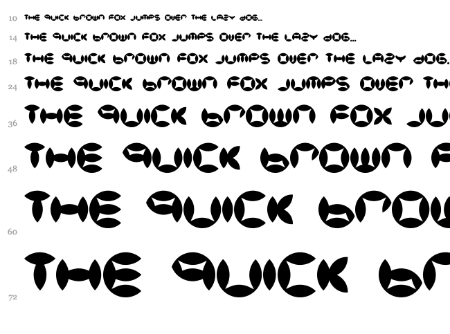 BD Beans font waterfall