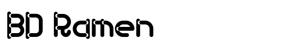 BD Ramen font