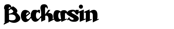 Beckasin font