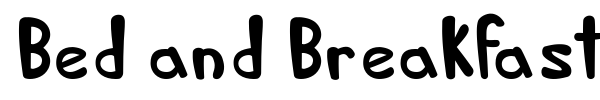 Bed and Breakfast font preview
