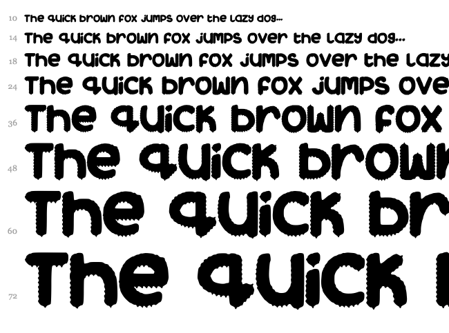 Bee Your Shelf font waterfall