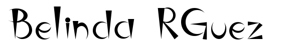 Belinda RGuez font preview