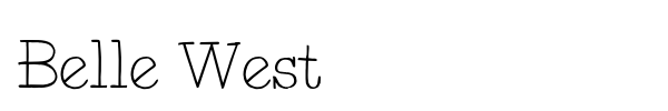 Belle West font