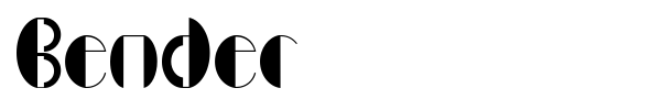 Bender font