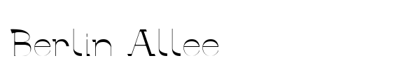 Berlin Allee font