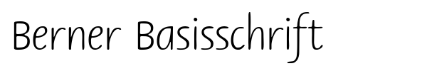 Berner Basisschrift font preview