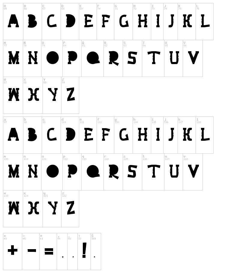 Bext font map