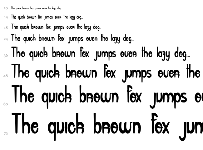 Big Bang Comix font waterfall