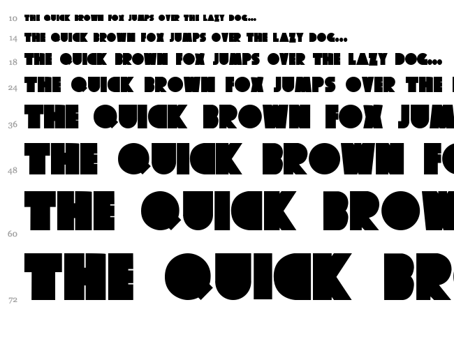 Big Fat Ugly Cow font waterfall