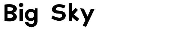 Big Sky font