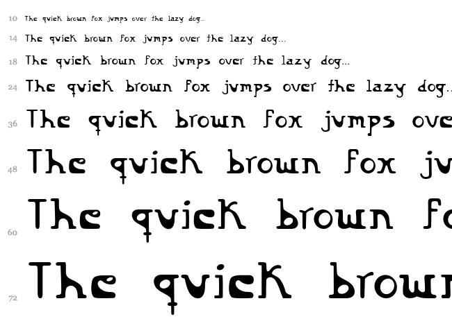 Bikinny font waterfall