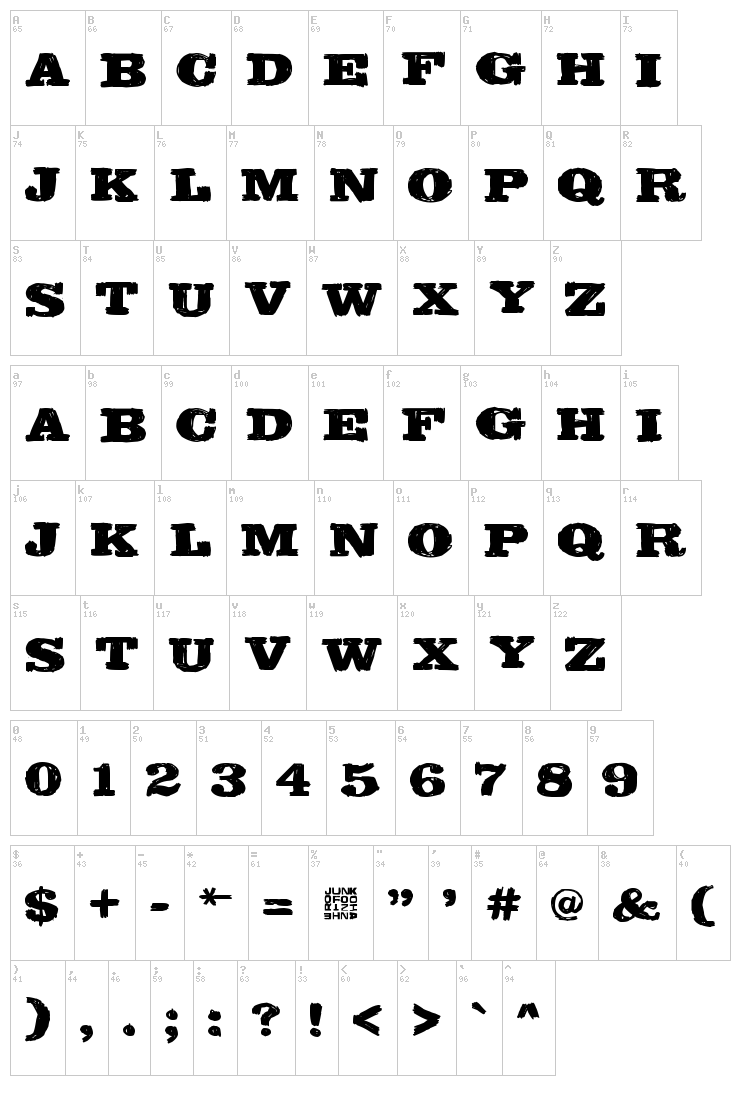 Bilbao font map