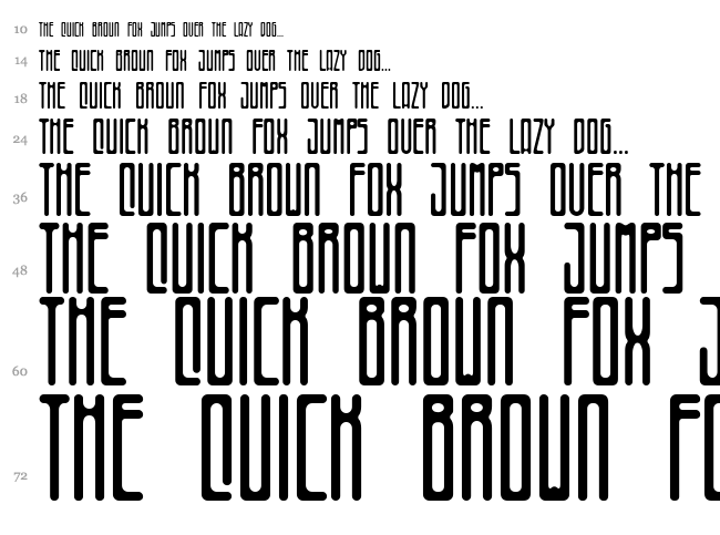 Bizarre font waterfall