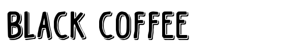 Black Coffee font preview