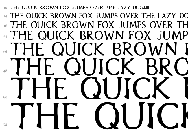 Blair Caps font waterfall