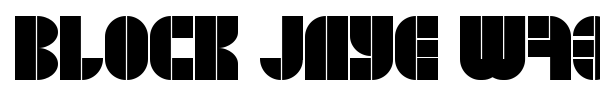 Block Jaye W73 font
