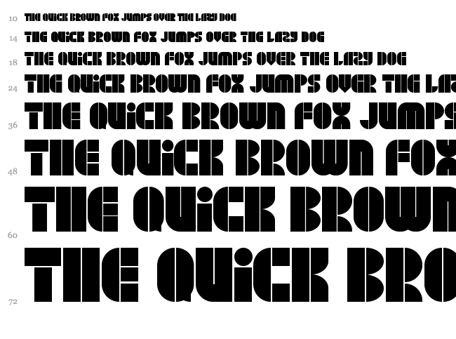 Block Jaye W73 font waterfall