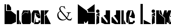 Block & Middle Line font