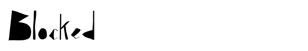 Blocked font