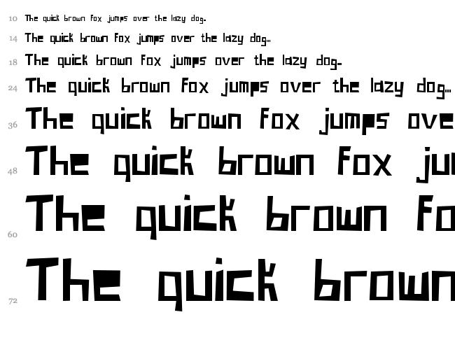 Blockhead font waterfall