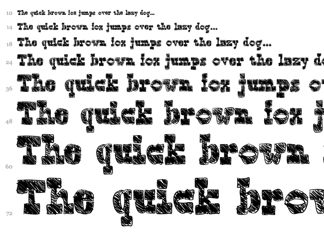Blockography font waterfall