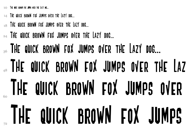 Blofeld font waterfall