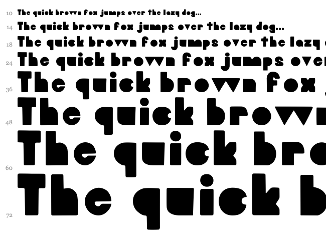 Blooky font waterfall