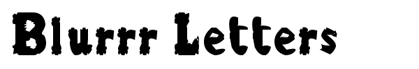 Blurrr Letters font