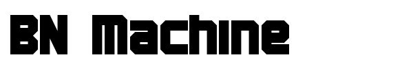 BN Machine font