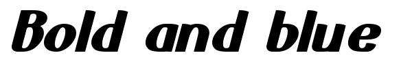 Bold and blue font