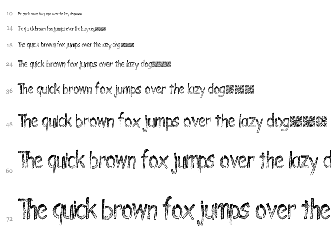 Bombing Stencil font waterfall