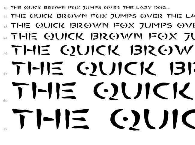 Bombora font waterfall