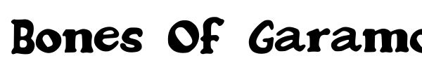 Bones Of Garamond font