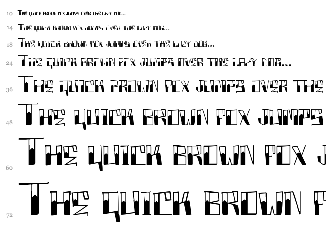 Box Project! font waterfall
