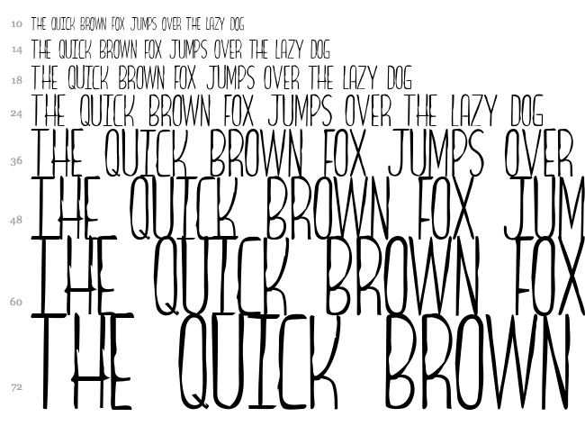 Bread & Cheese font waterfall
