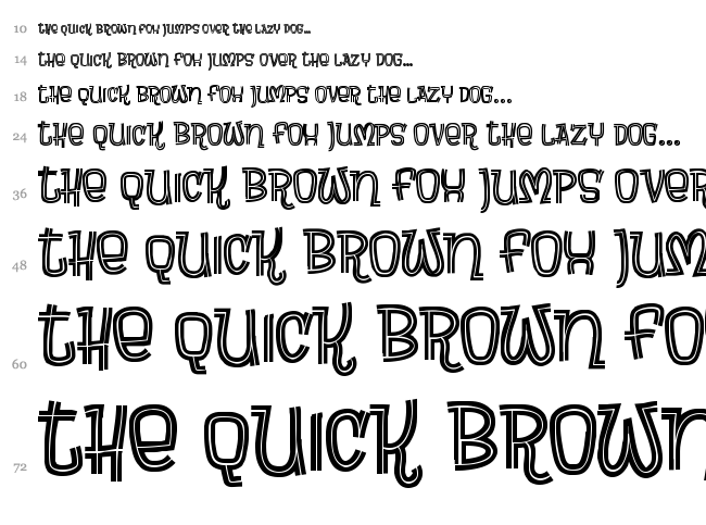 Brewsky font waterfall