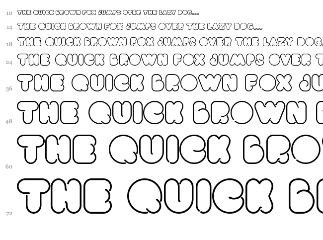 Bright Lights font waterfall