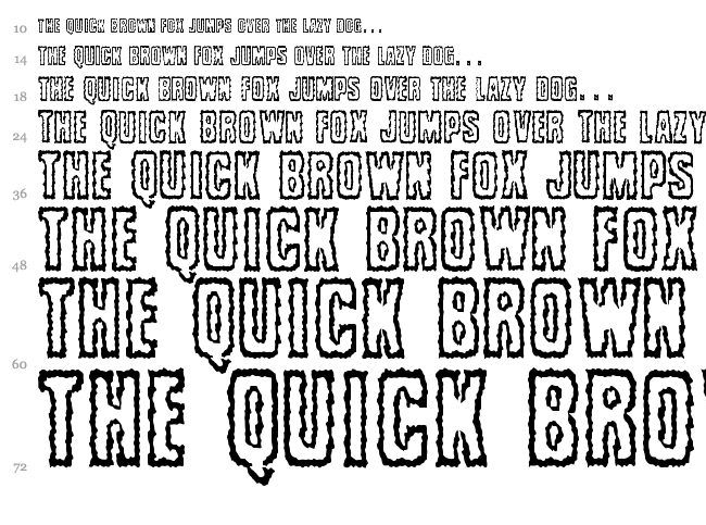 Brrritty font waterfall