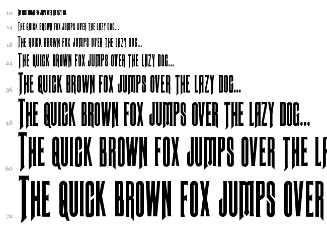 Butch & Sundance font waterfall