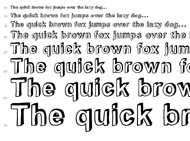 C Rial font waterfall