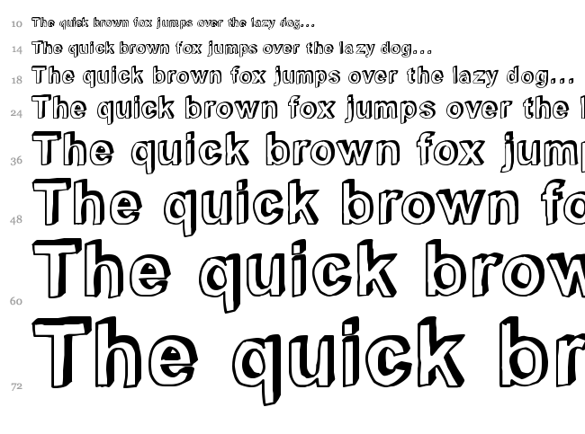 C Rial font waterfall