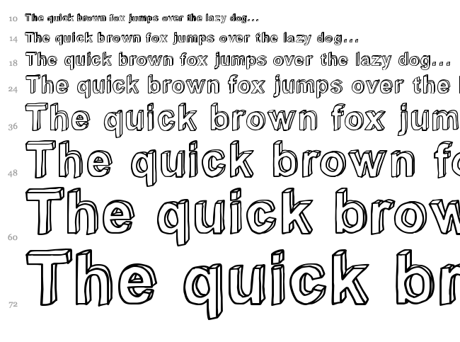 C Rial font waterfall