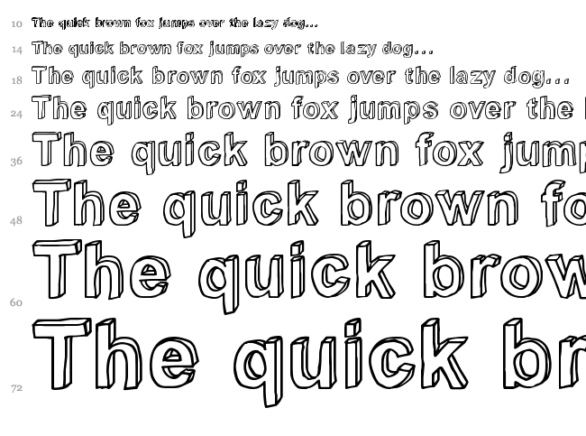 C Rial font waterfall