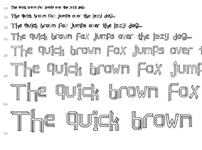 Caffeen font waterfall