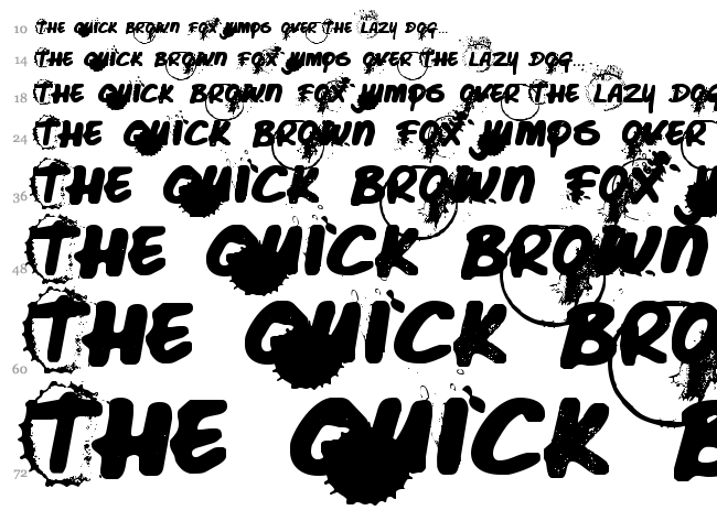 Caffeine Blackout font waterfall